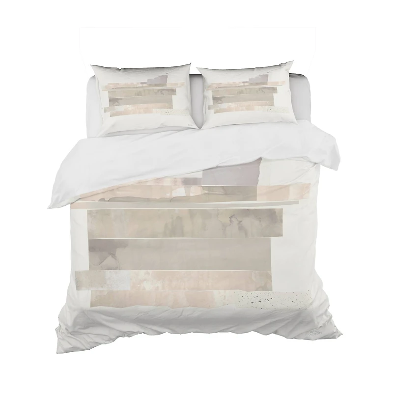 Designart 'Geometric Neutral Form II' Geometric Bedding Set