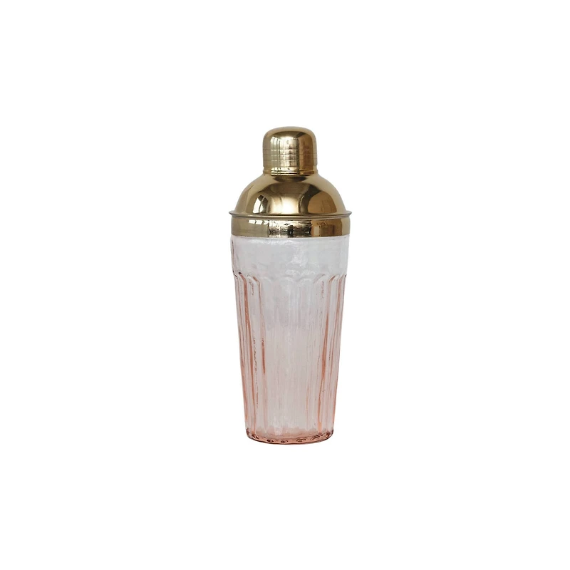 Hello Honey® 20oz. Pink & Gold Glass Cocktail Shaker