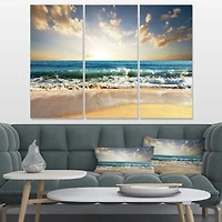 Designart - Cloudy Sky and Vibrant Blue Sea