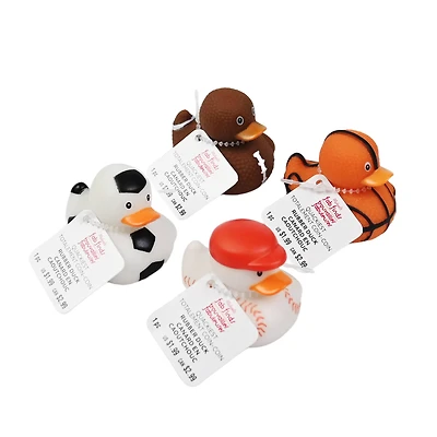 Assorted 2" Sports Rubber Duck, 1pc. by Fab Finds