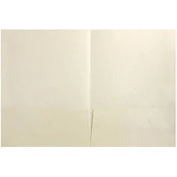 JAM Paper Ivory Metallic Handmade Folders, 100ct.