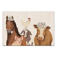 Farm Animal Family 20" x 30" Canvas Wall Art