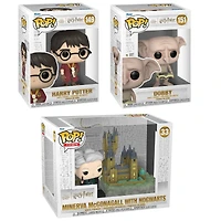 Funko POP! Movies: Harry Potter™ The Chamber of Secrets™ 20th Anniversary Collectors Set: Harry™, Dobby™ and Minerva™