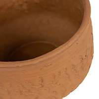 Hello Honey® 6" Terracotta Boho Stoneware Planter with Embossed Pattern