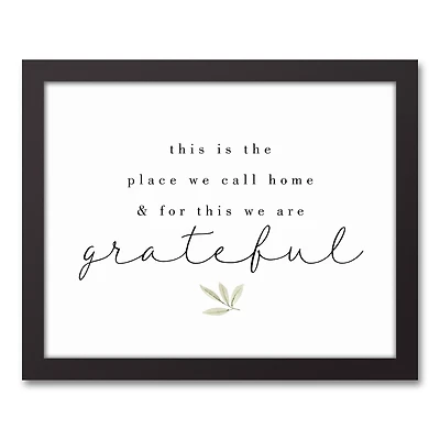 For this we are Grateful 11" x 14" Black Framed Canvas
