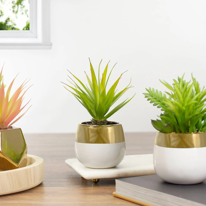 7" Potted Green Sword Grass Plant