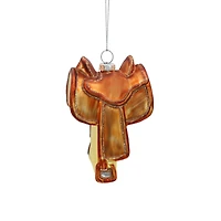4" Brown Saddle Glass Ornament by Ashland®