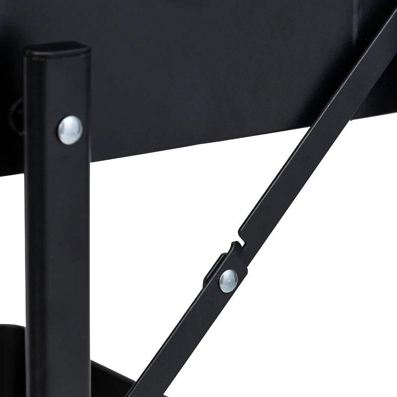 Honey Can Do Black 3-Tier Folding Cart with Wheels