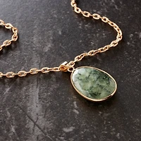 Prehnite Faceted Teardrop Pendant by Bead Landing™