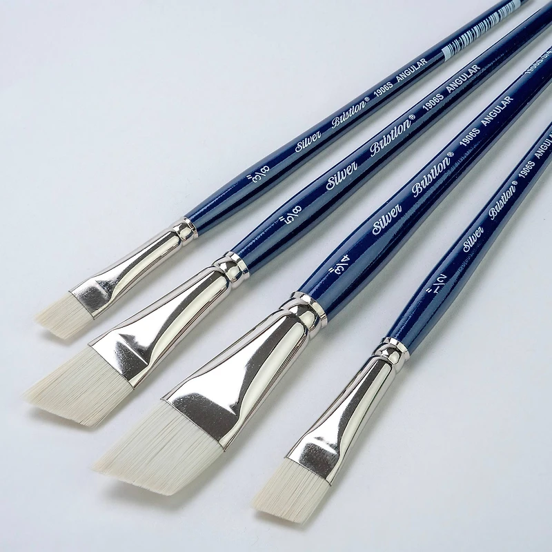 Silver Brush Limited Bristlon Short Handle Angles Brushes, Set of 4