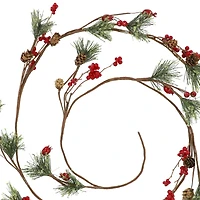 5ft. Snowy Red Berry & Pinecone Coiled Garland by Ashland®