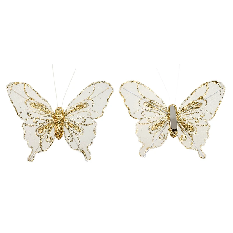 8 Packs: 3 ct. (24 total) Glitter Butterfly Embellishments by Ashland