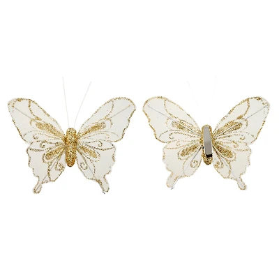 8 Packs: 3 ct. (24 total) Glitter Butterfly Embellishments by Ashland