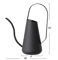 Hello Honey® 12" Black Metal Watering Can