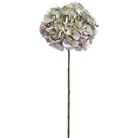 White & Aqua Teal Hydrangea Stem