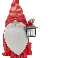 24.75" Raincoat Garden Gnome with Lantern Statue