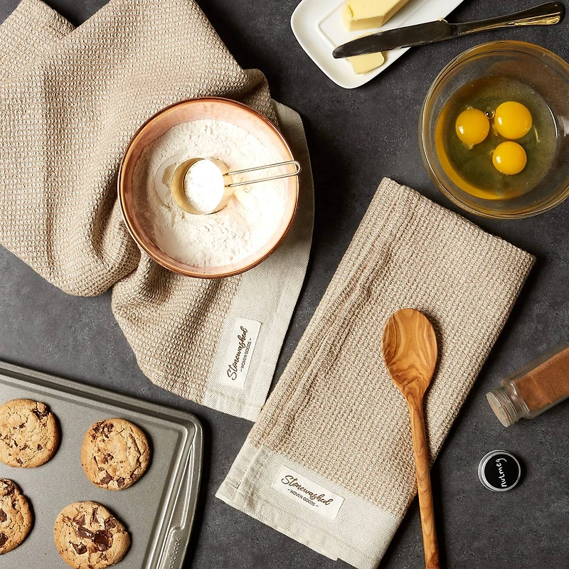 DII® Café Washed Waffle Woven Dishtowel, 2ct.