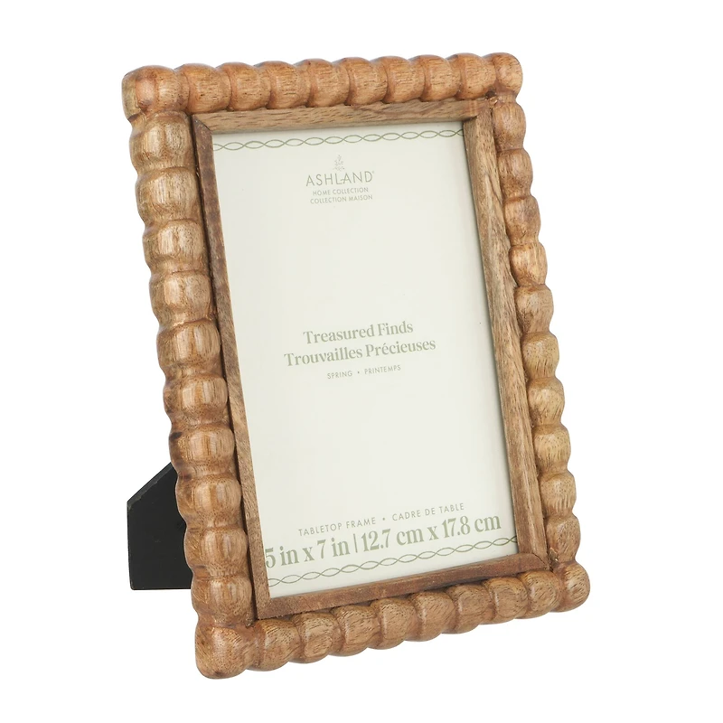 5" x 7" Natural Beaded Edge Wood Tabletop Frame, Treasured Finds by Ashland®
