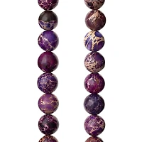12 Pack: Purple Crackled Jasper Round Beads, 8mm by Bead Landing™