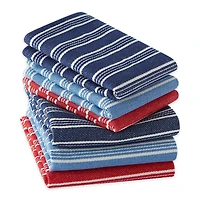 Starboard Stripe Heavyweight Dishtowel & Dishcloth (Set of 6)