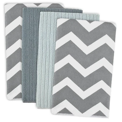 Gray Chevron Microfiber Dishtowel, 4ct.