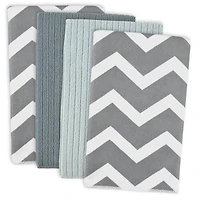 Gray Chevron Microfiber Dishtowel, 4ct.