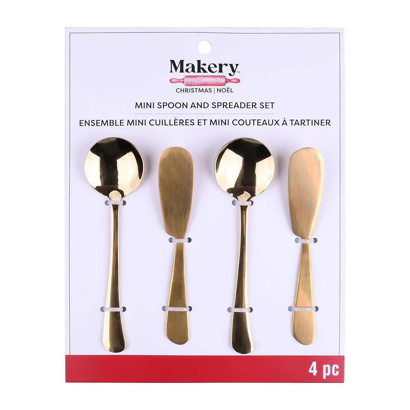 Mini Gold Spoon & Spreader Set by Makery™