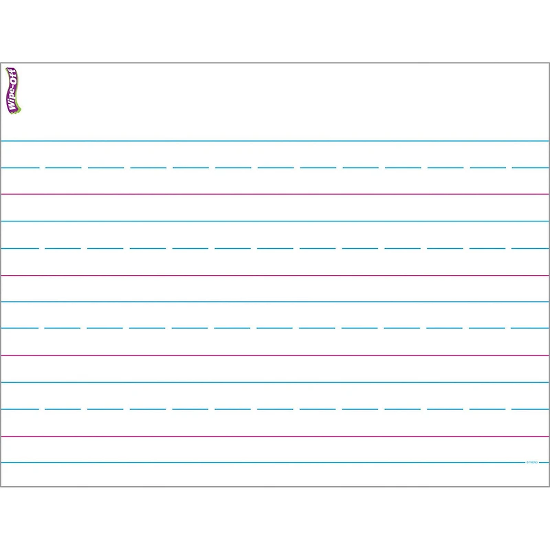 Trend Enterprises® Wipe-Off® Handwriting Paper Chart, 6ct.