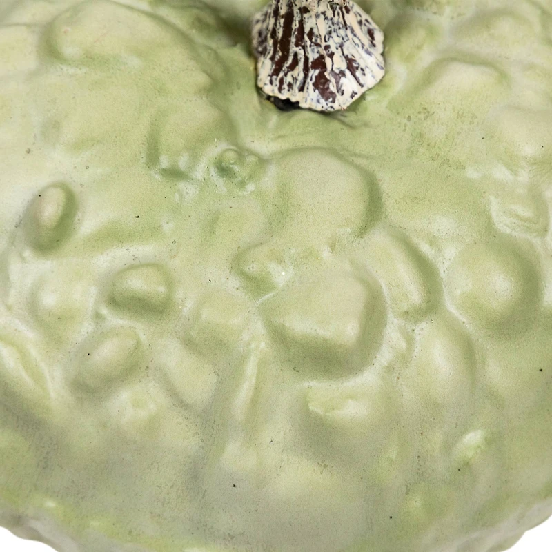 7.5" Green Textured Pumpkin Tabletop Décor
