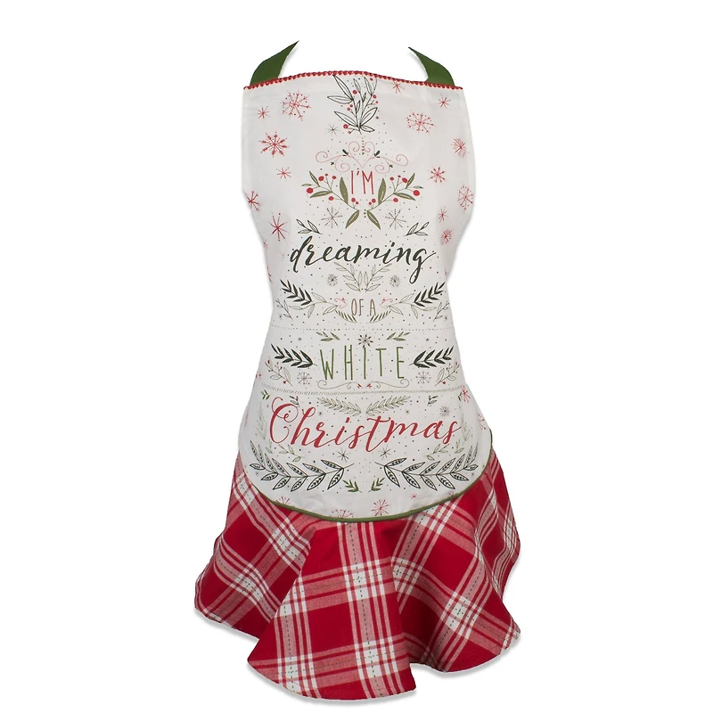 DII® White Christmas Tree Ruffle Apron