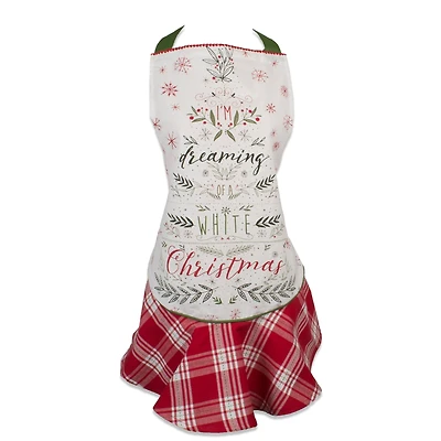 DII® White Christmas Tree Ruffle Apron