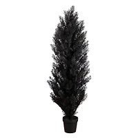 4ft. UV Resistant Artificial Halloween Black Cedar Tree (Indoor/Outdoor)