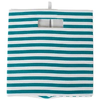 DII® Square Teal Pinstripe Polyester Cube