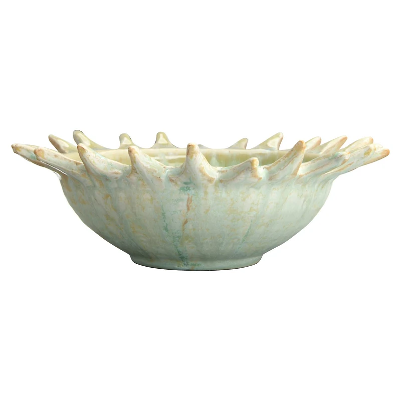 Hello Honey® 8.5" Assorted Celadon Stoneware Sunburst Shaped Serving Bowl with Opal Reactive Glaze