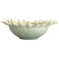 Hello Honey® 8.5" Assorted Celadon Stoneware Sunburst Shaped Serving Bowl with Opal Reactive Glaze
