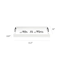 Elegant Designs™ 15.5" Mr. & Mrs. Serving Tray with Handles