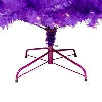 6ft. Pre-Lit Purple Medium Pine Artificial Christmas Tree, Clear Lights