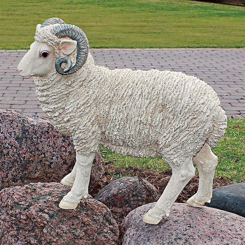 Design Toscano 20" Horned Dorset Sheep Statue