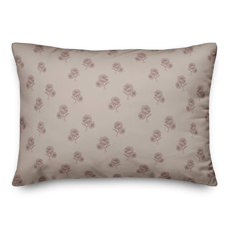 Delicate Floral Throw Pillow