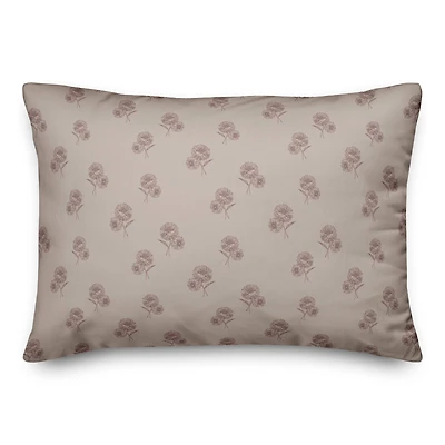 Delicate Floral Throw Pillow