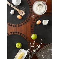 DII® Tassel Fringe Woven Round Placemats