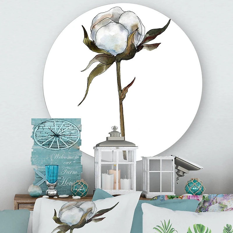 Designart - Retro Cotton Flower