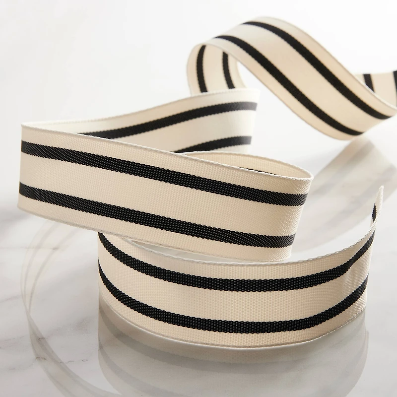1.5" x 3yd. Wired Ticking Stripe Ribbon by Celebrate It