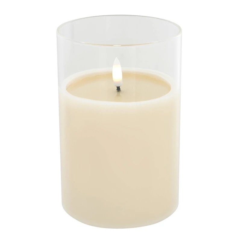 4" x 6" LED Glass Wax Flickering Candle by Ashland