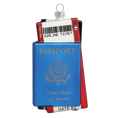 5" Passport Glass Ornament by Ashland®