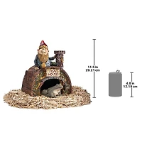 Design Toscano 11" Garden Gnome's Toad House Statue