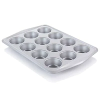Martha Stewart Gray 12 Cup Nonstick Carbon Steel Muffin Pan