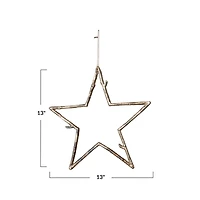 Hello Honey® 13" Antique Gold Twig Star Metal Ornament