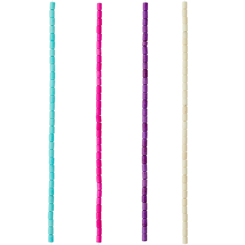 Bright Reconstituted Tube Beads, 5mm by Bead Landing™