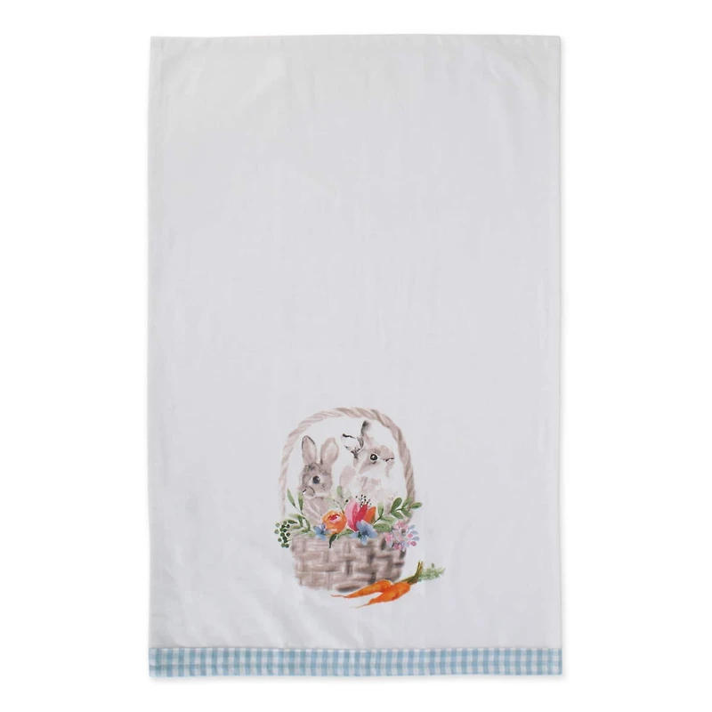 DII® Floral Bunnies Printed Dishtowel, 3ct.